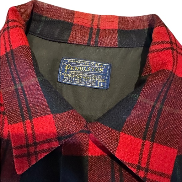 Vintage 1970’s Pendleton 100% Wool Plaid Men's Shirt - Picture 10 of 13